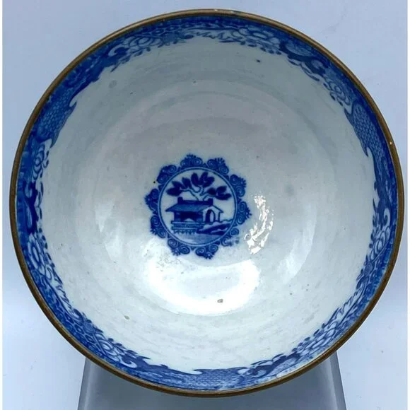 Staffordshire Pearlware Transferware Bowls Blue White late 18th early 19th cent - Picture 4 of 8